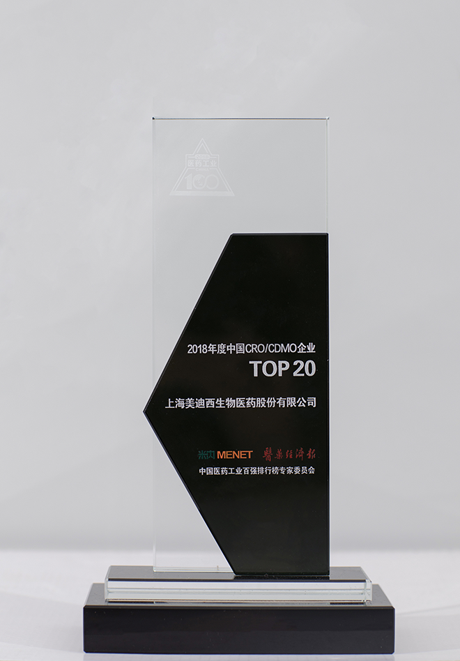 2018年度中国CRO、CDMO企业-TOP20